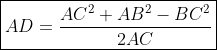 Cutting point distance formula